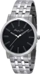 KENNETH COLE vyri&scaron;kas Kenneth Cole IKC9231 analoginis kvarcinis laikrodis 43 mm juodas ciferblatas odinė apyrankė