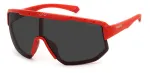 Polaroid PLD7047S0Z3 Unisex Rectangular Sunglasses - Black Frame Grey Lens 99mm
