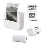 LOVEINSTANT X6 Bluetooth terminis spausdintuvas nuotraukoms, etiketėms, užra&scaron;ams, lipdukams, su DI programa, baltas