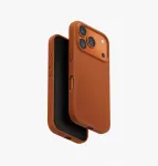 UNIQ Lino dėklas, skirtas iPhone 17 Pro, MagClick įkrovimas, oranžinis