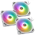 Ventiliatorius BitsPower Notos RGB PWM 120mm baltas, 3 vnt.