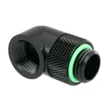 Barrow adapter 90 laipsnių G1/4 AG į G1/4 IG - sukamas, juodas (TWT90-v2.5 b)