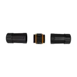 CAT6a lauko mova IP68 RJ45 moteris į moterį ekranuota Ethernet jungtis