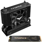 Team Group T-Force GC PRO 2TB M.2 2280 PCIe Gen5 NVMe SSD su T-FORCE DARK AirFlow radiatoriumi, juoda