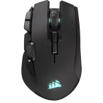 CORSAIR Ironclaw Wireless SE žaidimų pelė - 26 000 DPI, optinė, SLIPSTREAM Wireless, Bluetooth, USB, RGB, juoda