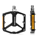 ROCKBROS K371 Aliuminio at&scaron;vaitiniai dviračio pedalai su sandariais guoliais - juodi
