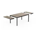 KETER sodo stalas i&scaron;traukiamas Deco Porto Nova Extendable 160-240 cm uosio medienos atspalvio/juodas