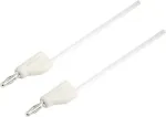 VOLTCRAFT MSB-300-5-WS bandymo laidas, 4 mm bananų ki&scaron;tukas &ndash; 4 mm bananų ki&scaron;tukas, 5 m, baltas, 16 A, 30 V AC / 60 V DC, CAT I