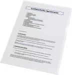 LEITZ Esselte Standard Plus A4 perforuoti ki&scaron;enėlės, 100 vnt., permatomos, polipropilenas 56218