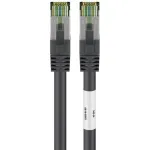 Goobay CAT 8.1 Patch Laidas, S/FTP (PiMF), Juodas, 2 m - LSZH Halogen-Free, Varis AWG 24 (66722)