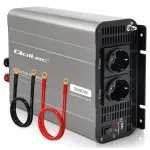 Qoltec modifikuotos sinusoidės įtampos keitiklis 12V į 230V 1500W/3000W su USB, suderinamas su LiFePO4 GEL AGM