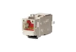 METZ CONNECT C6Amodul K 180&deg; 25G Keystone lizdas, ekranuotas, Cat.6A, 25 Gigabit Ethernet, IDC be įrankių, cinko lydinio, GHMT sertifikuotas 130B21-25-E