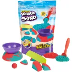 Spin Master Kinetic Sand Mold n' Flow Set žaidimų smėlio rinkinys, 680 g, raudona/turkio, nuo 3 m.