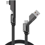 USB laidas 4smarts 541457 1,5 m USB A USB C Graphite