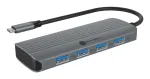 ICY BOX IB-DK4022a-CPD Laidinė USB 3.2 Gen 1 (3.1 Gen 1) Type-C stotelė, aliuminis, sidabrinė