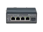 LevelOne IGP-0501 5 prievadų Gigabit pramoninis valdiklis, DIN bėgelis, -30&deg;C iki 65&deg;C