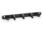 Equip 19 colių stovo kabelių valdymo panelė, juoda (RAL 9005)