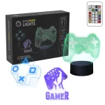Stalinė LED lempa MANTA SNL122RGB RGB 3D &scaron;viesos dekoracija, keičiama spalva, USB maitinimas