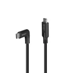 Lindy 1,5 m USB 3.2 Type C laidas, 90&deg; stačiu kampu, 10 Gbps