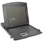 KVM konsolė Digitus 19 colių HD LCD 16 prievadų VGA voki&scaron;ka klaviatūra
