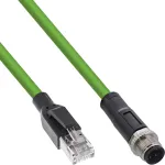 InLine pramoninis tinklo kabelis, M12 4 kontaktų D-koduotas ki&scaron;tukas į RJ45, PUR 7,5 m