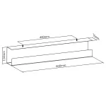 InLine 23190W &ndash; po stalu montuojamas kabelių vedimo kanalas, plieninis, baltas, 114&times;600&times;76 mm