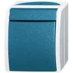 BUSCH-JAEGER 2621 W-53 jungiklių ir ki&scaron;tukinių lizdų rinkinys, mėlynas/baltas, IP44