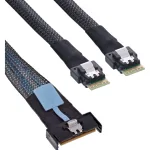 SAS kabelis InLine 27663A, 0,5 m, 32 Gbit/s, MCIO x8 į 2x 4i SFF-8654