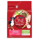 Purina ONE MED/MAX Adult Turkey & Rice sausa suaugusių &scaron;unų ėdalas, 2,5 kg