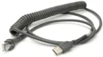 Honeywell USB kabelis, spiralinis, 2,9 m, juodas, skirtas Voyager/Fusion/Focus (53-53235-N-3)