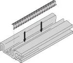 SCHROFF HORIZ.RAIL H VT 84HP EMC - Horizontalinis bėgelis (24576084)