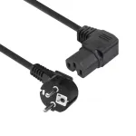 ACT maitinimo laidas CEE 7/7 ki&scaron;tukas (kampuotas) - C15 (kampuotas de&scaron;inėn) IEC60320 juodas 1,5 m