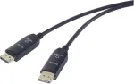 Renkforce Fibre Optic / DisplayPort jungiamasis kabelis DisplayPort ki&scaron;tukas, DisplayPort ki&scaron;tukas 20.00 m Juodas RF-6117770 8K UHD DisplayPort kabelis