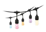 WiZ String Lights, protinga girlianda, Wi-Fi/Bluetooth, juoda, Wi-Fi 4 (802.11n), 802.11b, 802.11g, LED, plastikas