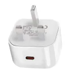 eSTUFF Home Charger USB-C PD 3A 20W, UK ki&scaron;tukas &ndash; baltas