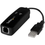 StarTech.com USB 2.0 56K i&scaron;orinis fax modemas, V.92, USB prie telefono lizdo, USB duomenų modemas, tinklo faksas/CMR/POS