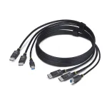 StarTech.com 6ft (1,8 m) dviejų DisplayPort ir USB 5Gbps KVM laidas, 4K 60Hz, universaliai suderinamas DP 1.2/USB 3.0 kombinuotas laidas dviejų monitorių KVM jungikliams