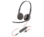 Ausinės POLY Blackwire C3225 Stereo USB-C laidinės, biurui ir skambučių centrams