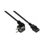 Netzkabel Schutzkontakt-Stecker Typ E+F (CEE 7/7, gewinkelt) an C13 (gerade), schwarz, 1,50 mm&Acirc;&sup2;, 7,5 (P0130-S075)
