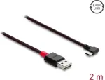 Delock EASY-USB 2.0 laidas USB-A (vyri&scaron;kas) į USB-C (vyri&scaron;kas) kampuotas kairėn/de&scaron;inėn 2 m juodas (81547)