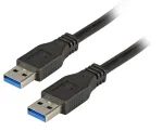 EFB Elektronik Premium USB 3.0 kabelis, USB-A ki&scaron;tukas &ndash; USB-A ki&scaron;tukas, 3 m, juodas