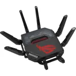 ASUS ROG Rapture GT-BE98 belaidis mar&scaron;rutizatorius 10 Gigabit Ethernet keturių juostų (2,4 GHz / 5 GHz-1 / 5 GHz-2 / 6 GHz) juodas