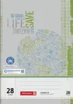 Brunnen perdirbto popieriaus mokyklinis sąsiuvinis A4, Lineatur 28 (languotas), 16 lapų