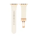 Connect Watch 42/44/45mm Single Loop Buckle Leather Watch Strap White