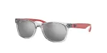 Ray-Ban Junior RJ9052S70636G vaiki&scaron;ki akiniai nuo saulės Skaidriai mėlyni &Scaron;viesiai mėlynas gradientas 48mm