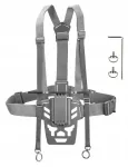 SUNNYLIFE Chest Mount Strap, skirtas DJI RC Plus nuotolinio valdymo pultui &ndash; juoda
