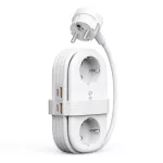 ORICO AP3 65W GaN 6-in-1 Power Strip su 2 AC lizdais, 2 USB-A ir 2 USB-C prievadais &ndash; balta