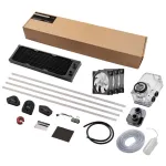 Skysčio au&scaron;inimo komplektas Phanteks EZ-Fit 360 D30-Kit 12 cm Juodas Skaidrus