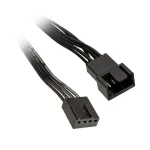 Kolink 4 kontaktų PWM ilginimo kabelis, 30 cm, juodas