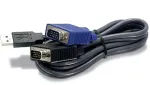TRENDnet TK-CU10 &ndash; KVM kabelis &ndash; USB A tipo, 4 kontaktų, HD-15 (M) &ndash; HD-15 (M) &ndash; 3,1 m &ndash; juodas